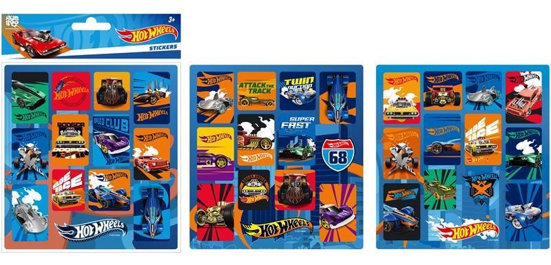 ADHESIVOS CUADRADOS HOT WHEELS STK PBH 1/1500 STICKERBOO-STICKERS